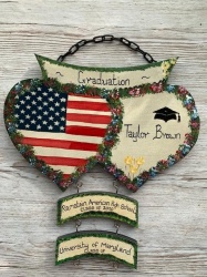 Double Heart Graduation  ( Price excludes hangers)